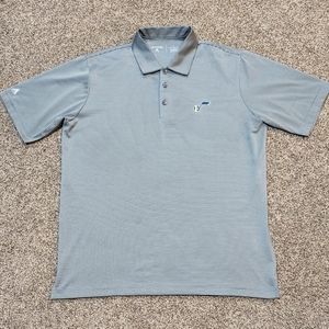 Utah Jazz Antigua Striped Golf Polo Shirt Size Large